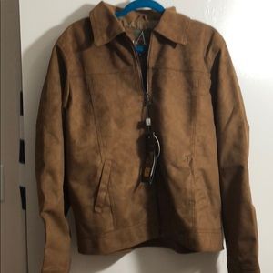 Never worn emporio Armani brown suede jacket